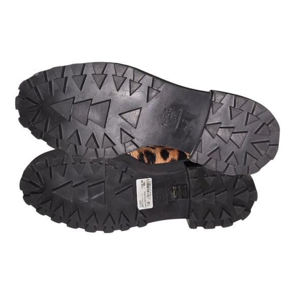 Schutz Lucille Lug Sole Leopard Print Faux Shearling Lined Ankle BootSize 7.5 B - Picture 9 of 12